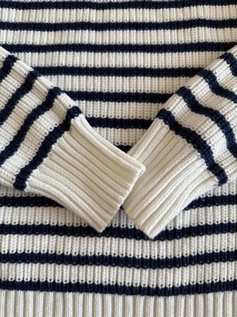 J.Crew Striped Button-Shoulder Rollneck Sweater - Size S - 100% Cotton - Picture 3 of 10